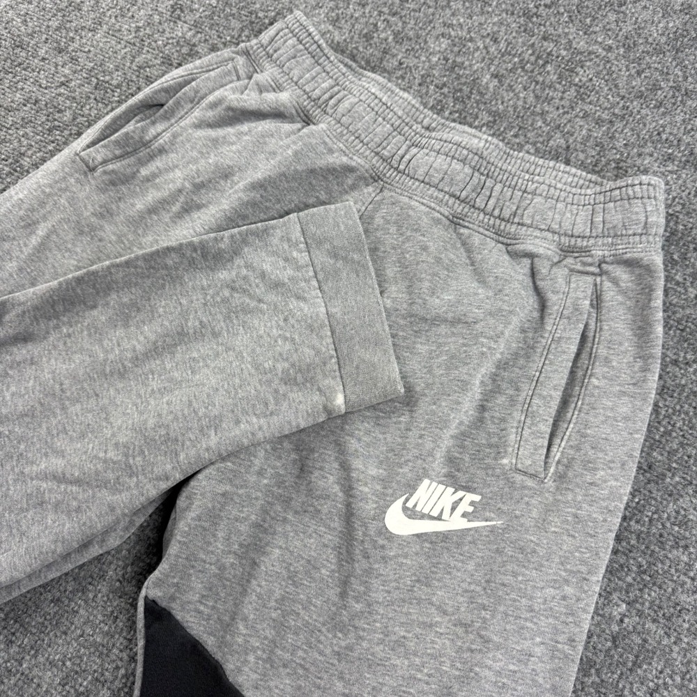Nike Sweatpants XL Gray Colorblock Logo Fleece Joggers Kids